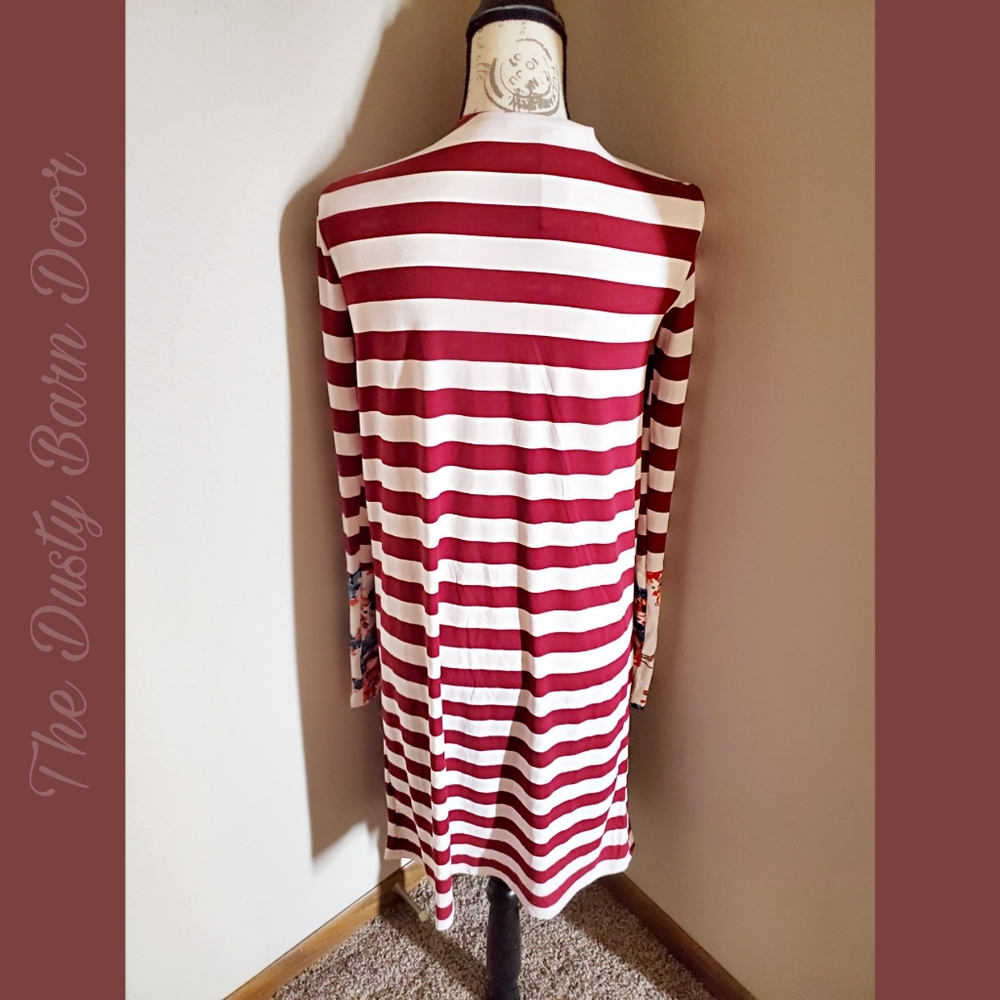 🆕️ Striped Floral Cardigan - Picture 6 of 7